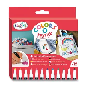 Aladine Textile Colors Marker, 12 Farben
